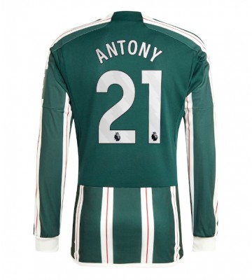 Manchester United Antony #21 Koszulka Wyjazdowych 2023-24 Długi Rękaw
